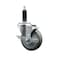 Service Caster 4'' Gray Poly Swivel 1'' Expanding Stem Caster with Brake SCC-EX20S414-PPUB-TLB-1 - alternate 1